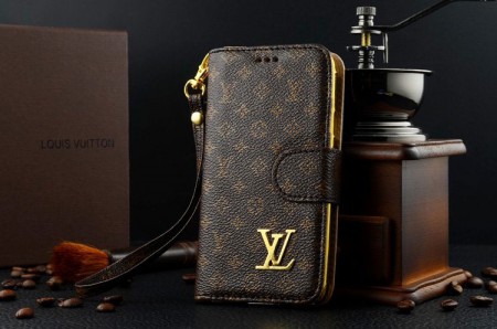 LV Galxy S5 Cases Wallet Monogram